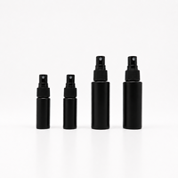 Flacon pulvérisateur noir en HDPE de 12 ml et 30 ml, atomiseur à fine brume, format de poche portable, conteneur cosmétique de voyage
