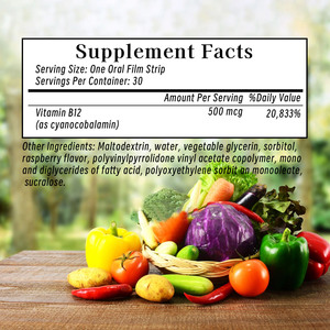 Films Oraux Dissolvants de Vitamine B12 de Haute Qualité avec Vitamine B12 Aident à Soutenir le Métabolisme Énergétique, la Santé du Cerveau et des Nerfs - Product Image 2