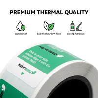 Etiquetas Personalizadas para Impresora Térmica MEMOBIRD, 1200DPI, Alta Definición, Papel Sintético Verde y Blanco, Resistente al Agua, Adhesivo para Uso Cosmético