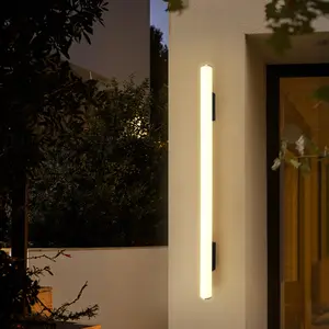 ガーデンリニアロングストリップ壁取り付け用燭台屋外照明器具ウォールランプLEDホームホテルヴィラ防水用屋外ウォールライト