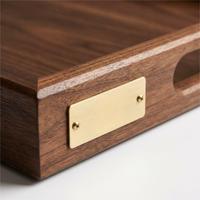 Plateau en bois de noyer noir polygonal, durable et écologique, plateau en bois massif personnalisable pour le petit-déjeuner, la table à café, les desserts