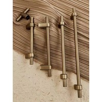 Poignées solides en laiton antique pour meubles, poignée de style T en bronze pour armoire de cuisine, barre de traction robuste pour armoire et coiffeuse