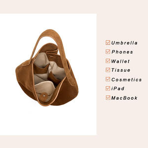 Sac seau à main en cuir de vachette pleine fleur de qualité supérieure, sac fourre-tout en cuir véritable, nouveau sac à bandoulière grande capacité pour femme, tendance - Product Image 6