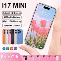 Nuevo Teléfono Inteligente I17 Mini, Cuerpo Compacto, Pantalla de 4.0'', 12+512GB, Versión Global 3G, Teléfono Móvil Mini con Doble Tarjeta SIM