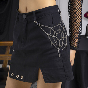 Vendita calda Hip Hop Punk gotico nero scuro gamba catena catena ragnatela catena <span class=keywords><strong>del</strong></span> corpo gioielli per donna uomo - Product Image 2