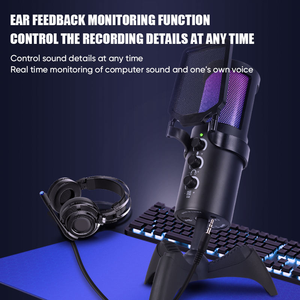 Micrófono USB RGB con Iluminación RGB, para Juegos, Streaming, Podcast, <span class=keywords><strong>ASMR</strong></span>, 4 Patrones Polares, Compatible con PC/Mac/PS4/PS5 - Product Image 4