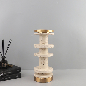 Giá bán buôn kim loại tuyệt đẹp và nhựa trang trí nội thất rõ ràng chủ sở hữu nến đám cưới Bảng trung tâm và côn nến chủ sở hữu - Product Image 6