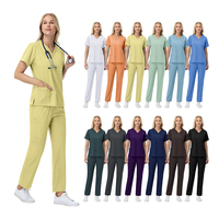 Ensembles d'uniformes médicaux extensibles pour femmes, tenues d'infirmières, uniformes de salon, ensembles d'uniformes médicaux populaires, vente en gros