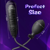 Plug anal gonflable en silicone, dilatateur anal, masseur réaliste, godemiché, plug anal extensible avec pompe à ballon