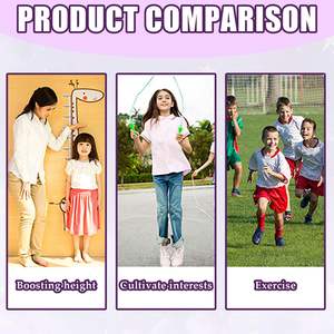 Kids Adult Adjustable Tangle-Free <b>PVC</b> Rope Jumping Segmented Soft <b>Beaded</b> Skipping Rope Aerobic Exercise Endurance Training - Product Image 5