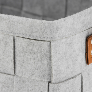 Có Thể Gập Lại Hình Chữ Nhật Cảm Thấy Giỏ Lưu Trữ Với Xử Lý Có Thể Gập Lại Dệt Lưu Trữ Container Tổ Chức Hình Dạng Vuông - Product Image 6