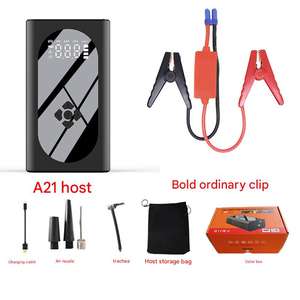 Wohefu ปั๊มสูบลมยางรถไร้สายแบบ150PSI, ปั๊มลมแบบพกพาได้3000A เครื่องชาร์จไฟในรถยนต์กล่องสตาร์ทรถ - Product Image 6