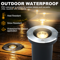 Luz LED Subterránea de 110 mm de Diámetro, Impermeable para Exteriores, Tipo Empotrado con Bombilla GU10 Intercambiable