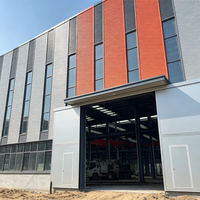Bâtiment industriel modulaire préfabriqué en acier, design moderne 2D 3D, structure métallique, usine, entrepôt