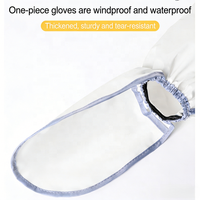 Imperméable long épais en EVA personnalisé pour adultes, avec gants intégrés et visière transparente, idéal pour le cyclisme et les activités de plein air