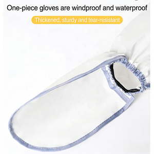 Imperméable long pour adulte en EVA épais personnalisé avec gants imperméables et capuche étendue, <span class=keywords><strong>poncho</strong></span> de pluie pour activités de plein air et cyclisme - Product Image 3