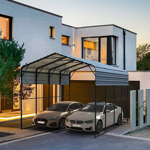 Abri de voiture et garage extérieur, cadre en acier galvanisé, toit en <span class=keywords><strong>métal</strong></span>, imperméable, durable, mobile, personnalisé, abri de stationnement pour <span class=keywords><strong>2</strong></span> <span class=keywords><strong>voitures</strong></span> - Product Image 2