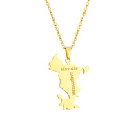 HY Collier Pendentif Unisexe en Acier Inoxydable et Bambou Mayotte, Design de Niche, Luxe Léger, Géométrique, Très Vendu à l'International