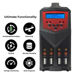 Chargeur rapide pour batterie LiPo Quad avec écran LCD, 4 ports, 100W chacun, AC/DC 7A, chargeur d'équilibrage 1S-6S, drone - Product Image 4
