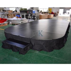 Escenario Modular Ligero y Portátil de Aleación de Aluminio con Plataforma de Madera Contrachapada, Fácil de Montar para Eventos y Espectáculos - Product Image 1
