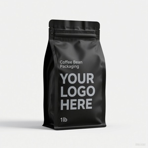 Sacs d'emballage en papier kraft de haute qualité avec logo personnalisé, 250g/500g/1kg, avec fermeture éclair et valve, pour café, thé et autres aliments - Product Image 1