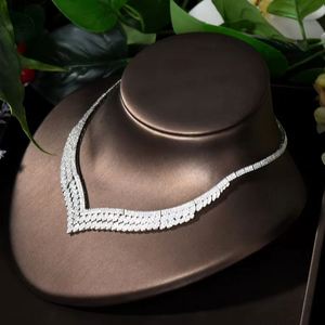 HIBRIDE dubaï nigérian 4 pièces mariée zircone collier ensembles pour femmes fête ensembles de bijoux africain CZ cristal mariage bijoux S-037 - Product Image 5