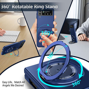 360 support magnétique rotatif couverture complète mat PC étui de téléphone pliant pour Samsung <span class=keywords><strong>Z</strong></span> <span class=keywords><strong>FLIP</strong></span> <span class=keywords><strong>4</strong></span> 5G étui - Product Image 4
