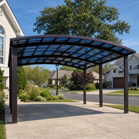 Fabricant de abris de voiture en aluminium, abri de voiture personnalisé en polycarbonate, abri de stationnement, abri imperméable quatre saisons pour usage résidentiel