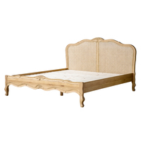 Venta Directa de Fábrica, Cama Clásica de Plataforma de Madera Maciza, Muebles de Dormitorio Ecológicos para Uso Doméstico