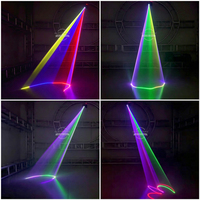 Projecteur laser RGB à tête unique DMX512/sonorisé 3-en-1 en alliage d'aluminium pour spectacles DJ et discothèques
