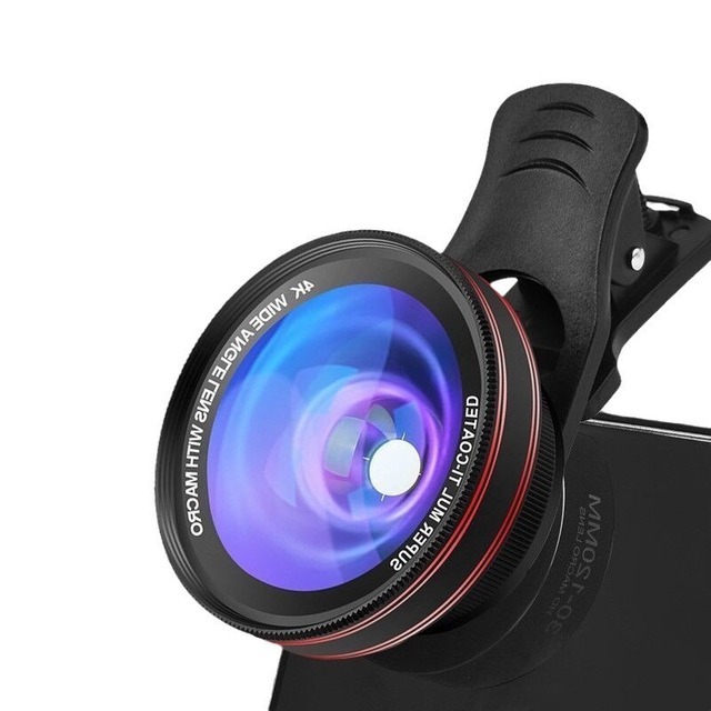 Phone Camera-Enhancing Lens 0.45x Wide-Angle + 125x Macro Two-in-One High-Definition External Lens for TikTok Selfies