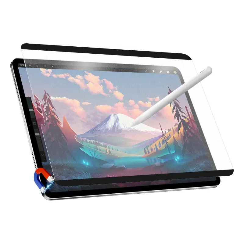 Kertas Seperti Film Magnetik Tablet Matte Pelindung Layar Magnetik Permukaan Kertas Privasi Dapat Dilepas untuk Ipad Pro Air Mini