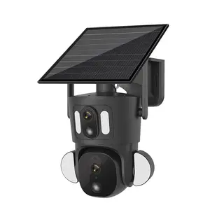 4K Dual Solar CCTV-Kamera im Freien 4G SIM-Karte Camara de Seguridad