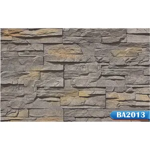 Elcorona BA2010 chapa de piedra artificial diseño de pared de piedra de imitación exterior a la venta