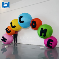 Lettre publicitaire gonflable personnalisée arc-en-ciel arc-en-ciel arc de ballon slogan commercial arc gonflable