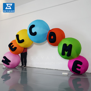 Lettre <span class=keywords><strong>publicitaire</strong></span> gonflable personnalisée arc-en-ciel arc-en-ciel arc de ballon slogan commercial arc gonflable - Product Image 4