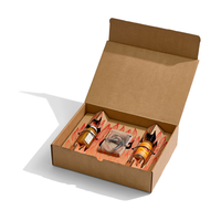 Boîte en carton kraft UV personnalisée et recyclable pour bouteille de vin, emballage cadeau pour petit verre, expédition postale, alimentaire