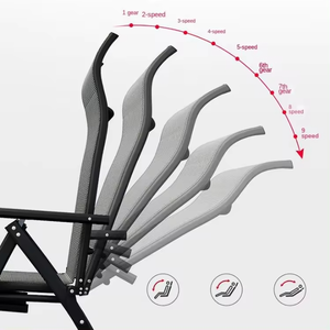 Chaise de <span class=keywords><strong>jardin</strong></span> avec repose-pieds <span class=keywords><strong>en</strong></span> aluminium Patio Tissu Pvc Chair Folding Sleeping Lounge Chair Folding Outdoor Furniture Cheap Metal - Product Image 4