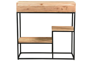 Tiroirs de rangement pour meubles de maison <span class=keywords><strong>en</strong></span> métal de table <span class=keywords><strong>console</strong></span> <span class=keywords><strong>en</strong></span> <span class=keywords><strong>bois</strong></span> de <span class=keywords><strong>style</strong></span> <span class=keywords><strong>industriel</strong></span> E0/E1 du fournisseur chinois pour le salon - Product Image 6