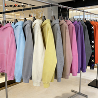 Sweat-shirts à capuche pour hommes en gros, couleur unie, respirants, pull-overs, impression de logo personnalisé, 100 % coton 300g