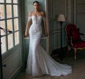 Robes <span class=keywords><strong>de</strong></span> mariée sirène africaines 2025, broderie, perles, <span class=keywords><strong>robe</strong></span> <span class=keywords><strong>de</strong></span> mariée élégante, <span class=keywords><strong>robe</strong></span> <span class=keywords><strong>de</strong></span> soirée formelle, robes <span class=keywords><strong>de</strong></span> mariée - Product Image 5