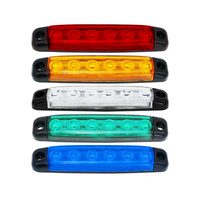JINCHIHENG 6LED 3W 12V/24V Feux latéraux de camion, feux de dégagement, feux de freinage, feux arrière, feux de signalisation de remorque, cuivre