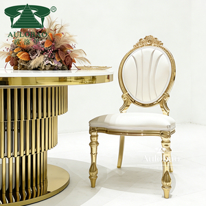 Sillas de Princesa Real de lujo con marco de acero inoxidable para novia y novio para sala de estar - Product Image 1