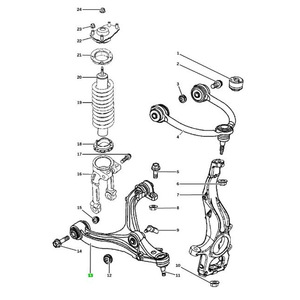 Brazo de control para Jeep Grand Cherokee, sistema de suspensión delantera MacPherson 52089981AI 52089980AI - Product Image 4