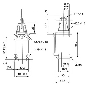 Giới hạn chuyển đổi không thấm nước nhiệt độ cao đầu con lăn pit tông 10A 500V wld1 - Product Image 2