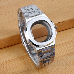 NH35/NH38/NH36 Stainless Steel <b>Watch</b> <b>Case</b> Accessories Sapphire Crystal Silver/Black Strap Fit 29.7mm-30.5mm Men's <b>Watch</b> Parts - Product Image 1