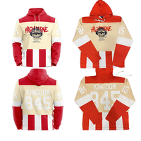Sweat-shirts de hockey sur glace personnalisés par sublimation, haute qualité, séchage rapide, respirants, logo d'équipe personnalisé, vêtements d'équipe de hockey sur glace