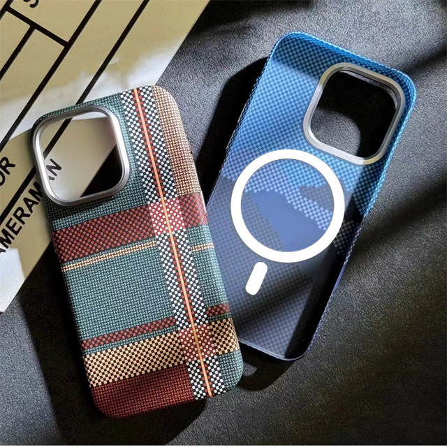 Wholesale Business High-quality Carbon Fiber Magnetic PC Hard Mobile Protective Phone case for iPhone 15 16 Pro Max Cases