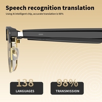 VORMOR Y5 Nouvelles Lunettes Intelligentes avec Traduction IA, Microphone et Haut-parleurs Intégrés, Assistant Vocal Tactile, Prise en Charge de 150 Langues
