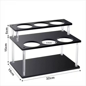 Rak Penyimpanan Bertingkat dari Akrilik Transparan untuk Botol Sirup, Botol Anggur, Stoples Rempah, Rak Pajangan Meja untuk Dapur, Bar, Kafe - Product Image 4